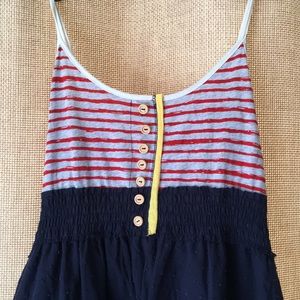 Jolt Red and Blue Striped Mini Dress